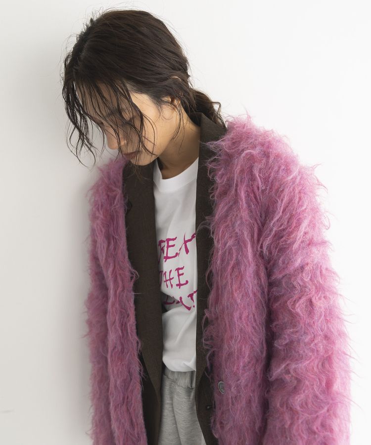 GARAGE OF GOOD CLOTHING「シャギーVネックニットロングカーディガン」|カーディガン|