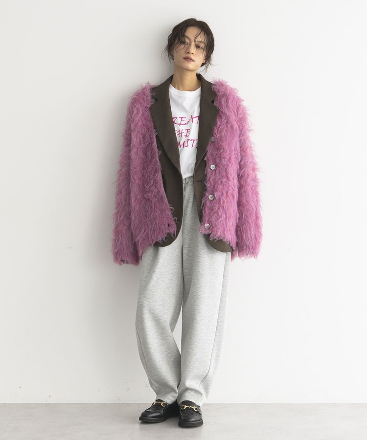 GARAGE OF GOOD CLOTHING「シャギーVネックニットロングカーディガン」|カーディガン|