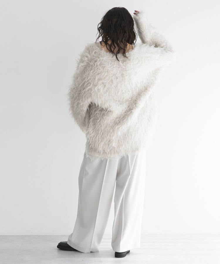 GARAGE OF GOOD CLOTHING「シャギーVネックニットロングカーディガン」|カーディガン|