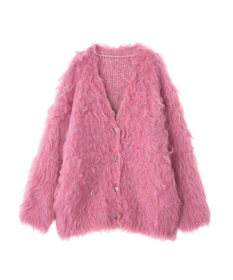 GARAGE OF GOOD CLOTHING「シャギーVネックニットロングカーディガン」|カーディガン|