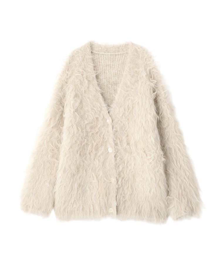 GARAGE OF GOOD CLOTHING「シャギーVネックニットロングカーディガン」|カーディガン|