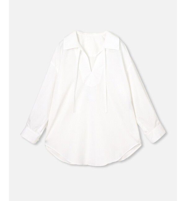 allureville「スーピマコットンスキッパーシャツ」|シャツ・ブラウス|ホワイト