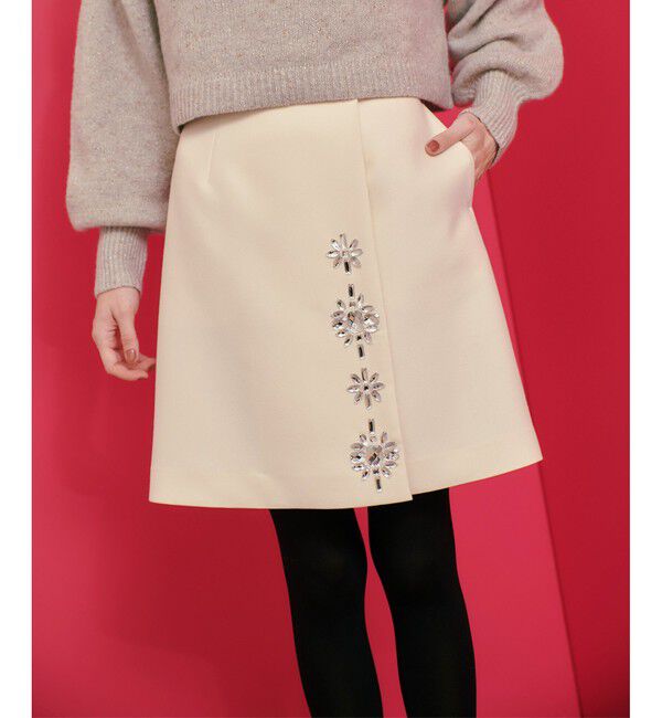 LOULOU WILLOUGHBY「【LOULOU WILLOUGHBY】ビジューミニスカート」|スカート|