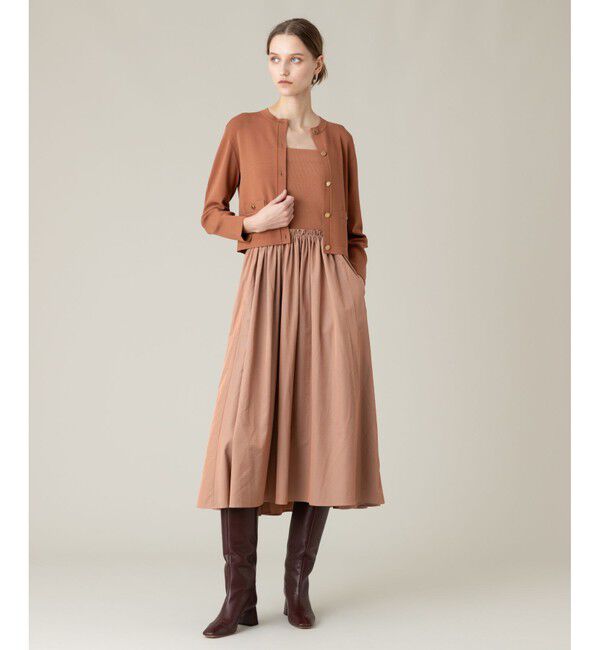 LOULOU WILLOUGHBY「【LOULOU WILLOUGHBY】ビスチェニットワンピース」|ワンピース|