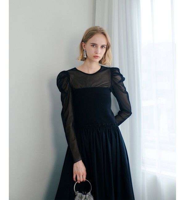 LOULOU WILLOUGHBY「【LOULOU WILLOUGHBY】ビスチェニットワンピース」|ワンピース|