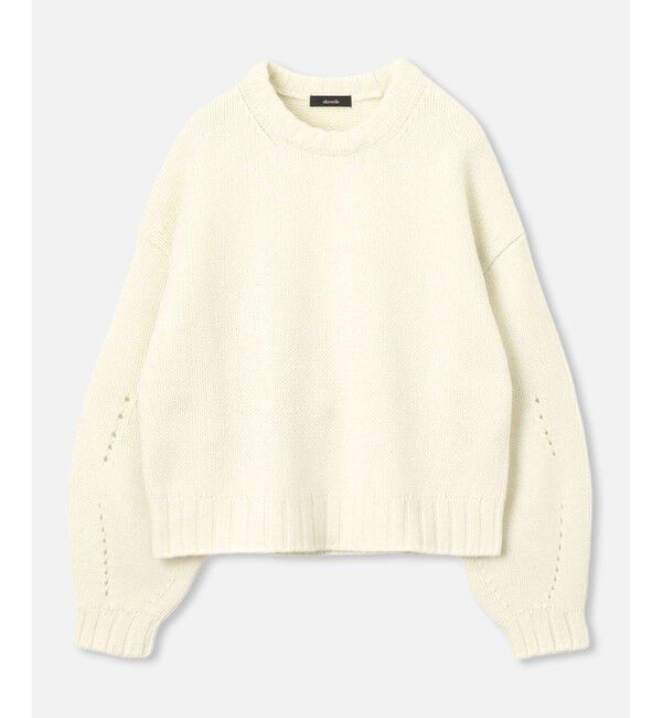 allureville「ウールカシミヤランタンスリーブプルオーバー」|ニット・セーター|