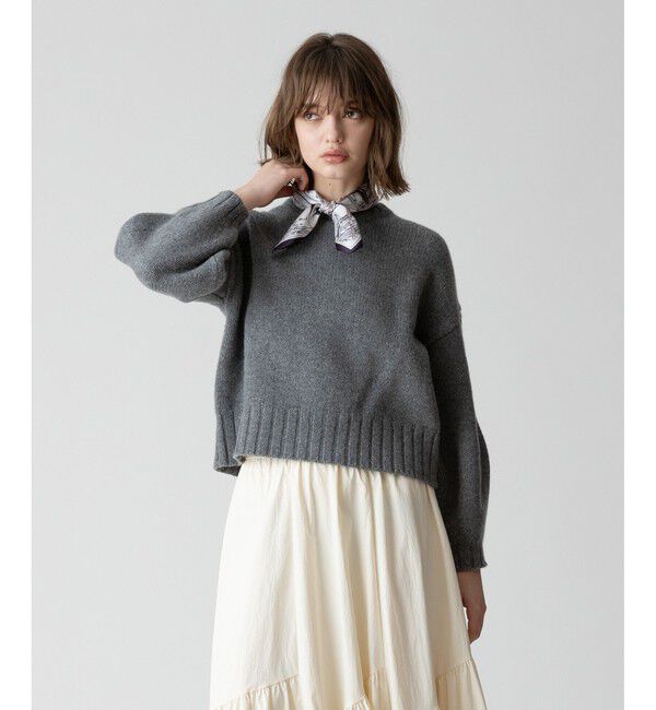 allureville「ウールカシミヤランタンスリーブプルオーバー」|ニット・セーター|