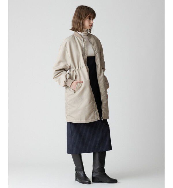 allureville「ナイロンツイルロングMA-1」|ブルゾン・スタジャン|