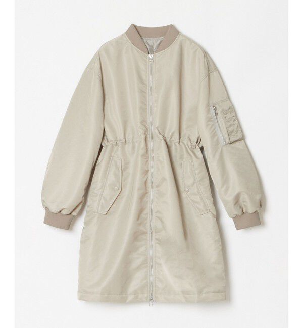 allureville「ナイロンツイルロングMA-1」|ブルゾン・スタジャン|