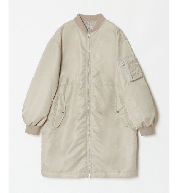 allureville「ナイロンツイルロングMA-1」|ブルゾン・スタジャン|