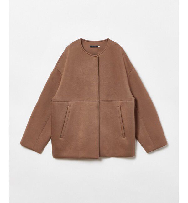 allureville「レーヨンボンディングノーカラージャケット」|ノーカラージャケット|