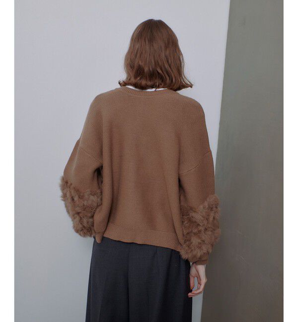 allureville「ラビットカフクレイジー釦2WAYプルオーバー」|ニット・セーター|