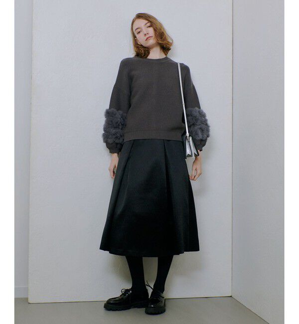 allureville「ラビットカフクレイジー釦2WAYプルオーバー」|ニット・セーター|