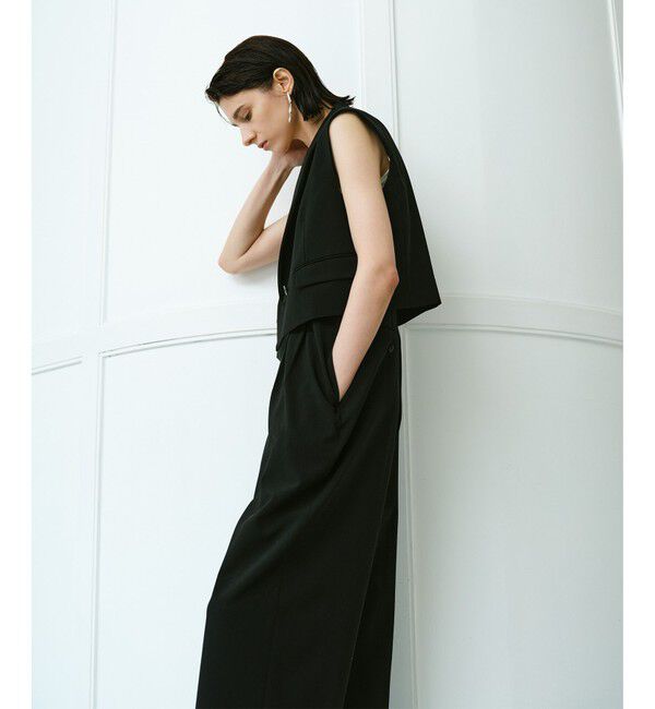 allureville「ストレッチトロショートジレ」|ベスト・ジレ|