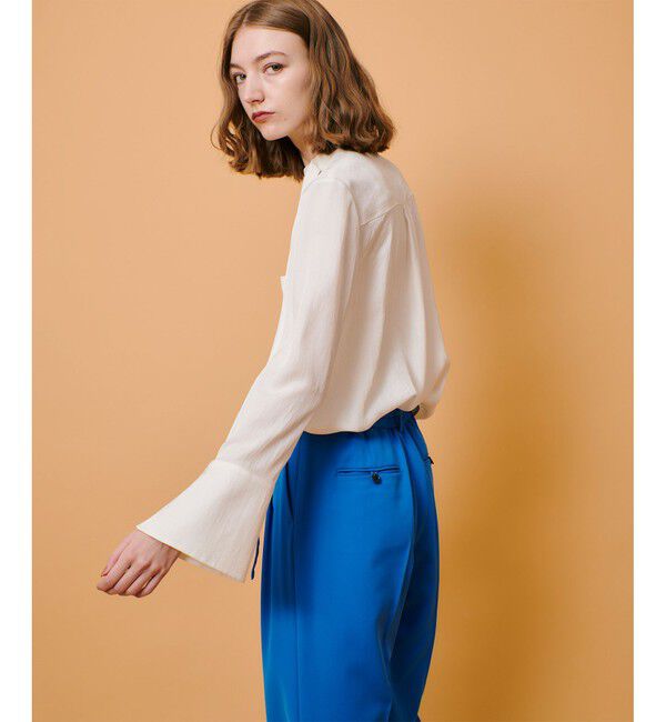 allureville「フリュイドオーバーラップブラウス」|シャツ・ブラウス|