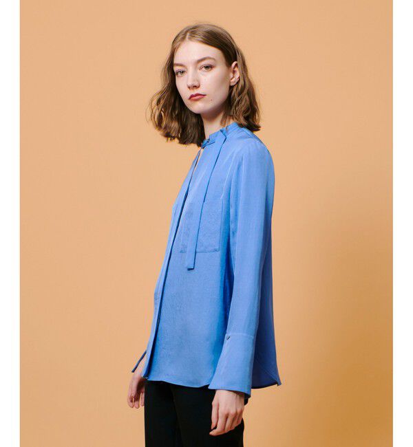 allureville「フリュイドオーバーラップブラウス」|シャツ・ブラウス|