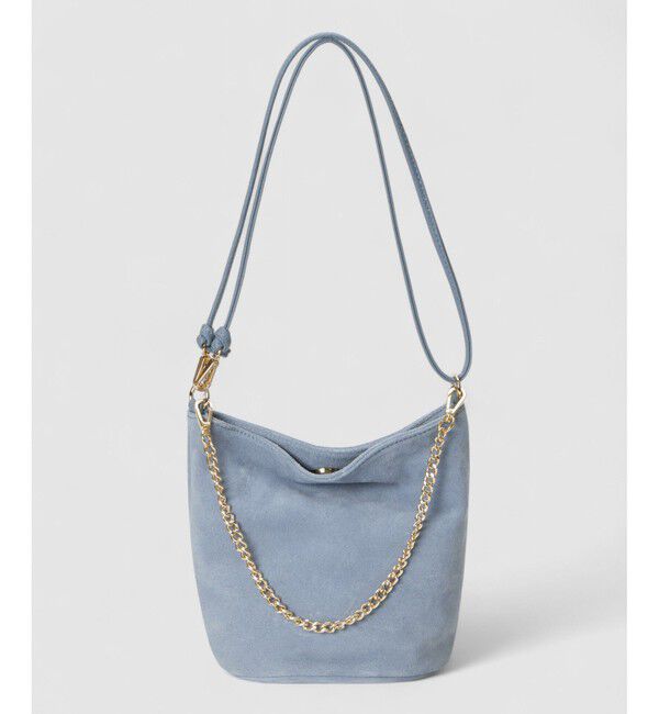 allureville「スエードチェーン２WAYショルダーバッグ」|ショルダー・メッセンジャー|ライトブルー
