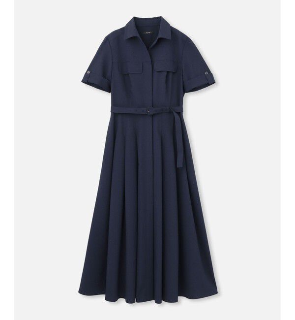 allureville「サッカースキッパーターンバックワンピース」|ワンピース|ネイビー