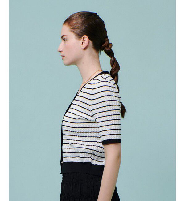 allureville「ソチッドウェービーV プルオーバー」|カーディガン|