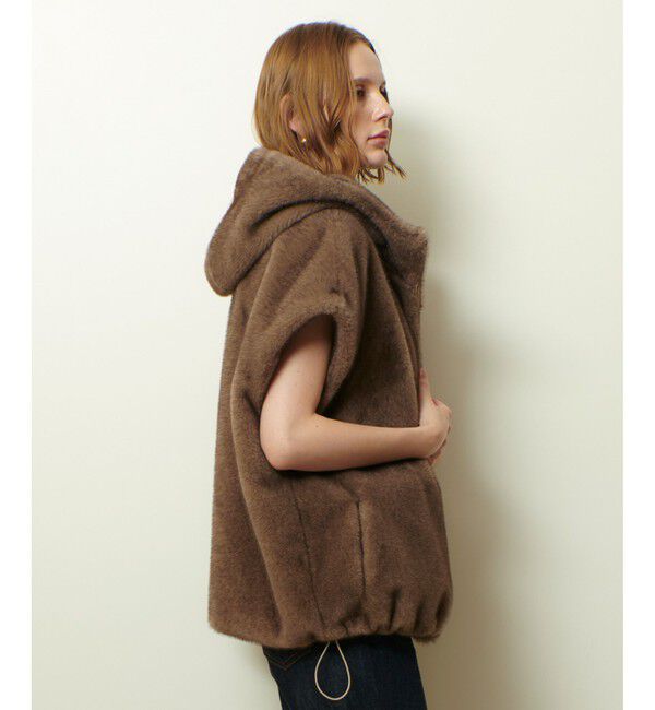 allureville「フェイクミンクファーフーディーブルゾン」|ブルゾン・スタジャン|