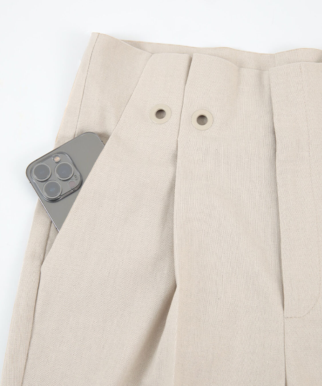 ur's「ベルト付ハイウエストタックパンツ」|その他|