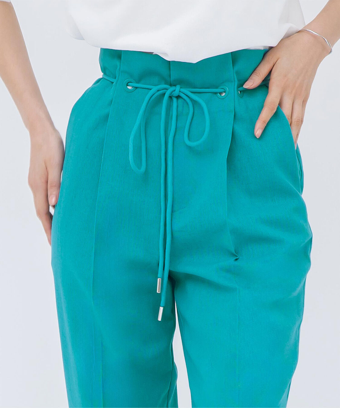 ur's「ベルト付ハイウエストタックパンツ」|その他|