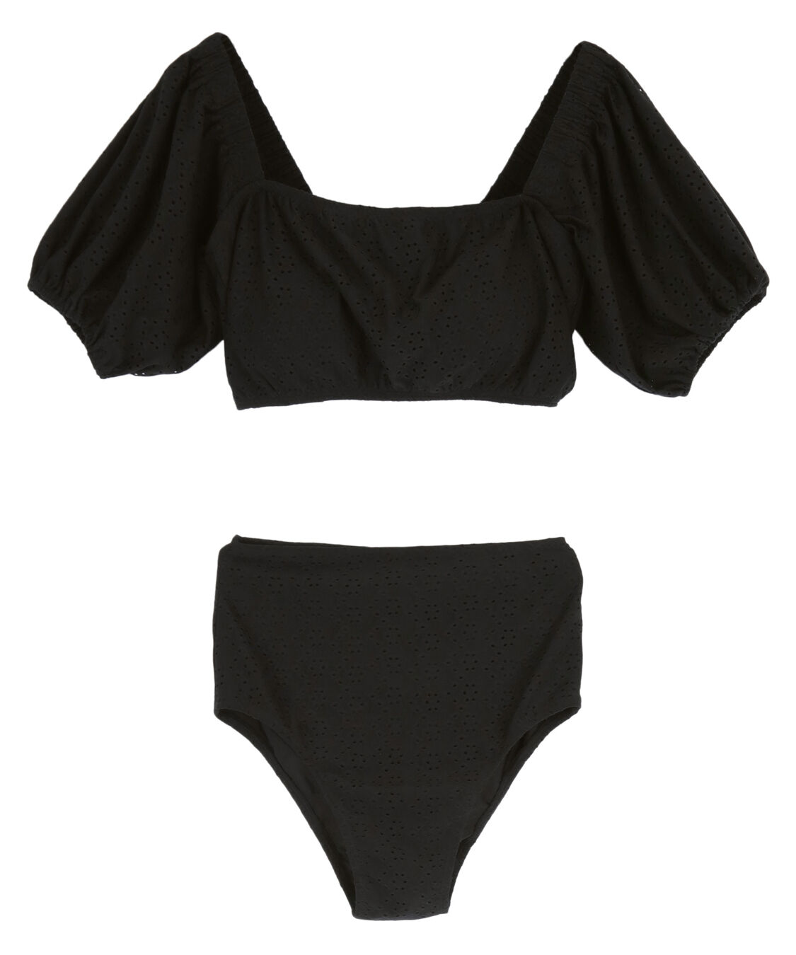 SEA DRESS「スクエアネックレースビキニ/水着」|ビキニ|ブラック