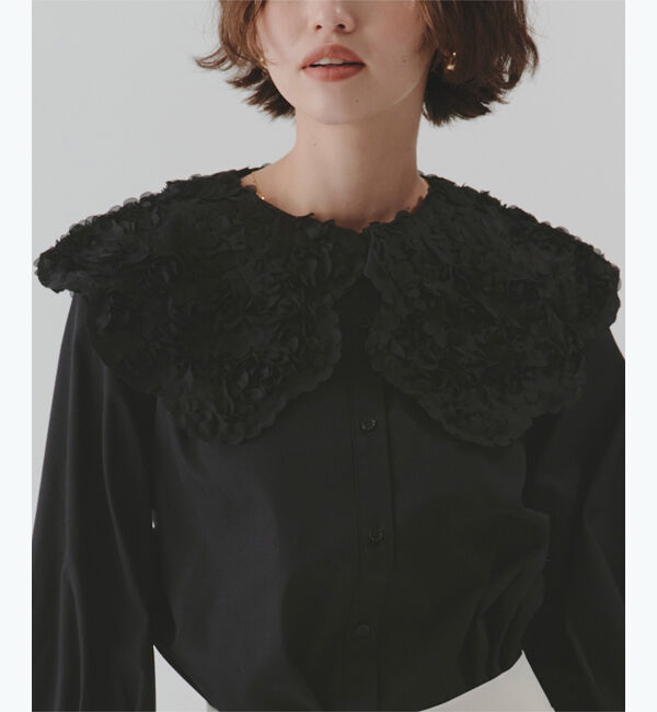 titivate「シアーフリル襟付シャツブラウス」|シャツ・ブラウス|