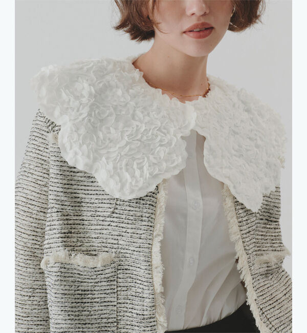 titivate「シアーフリル襟付シャツブラウス」|シャツ・ブラウス|