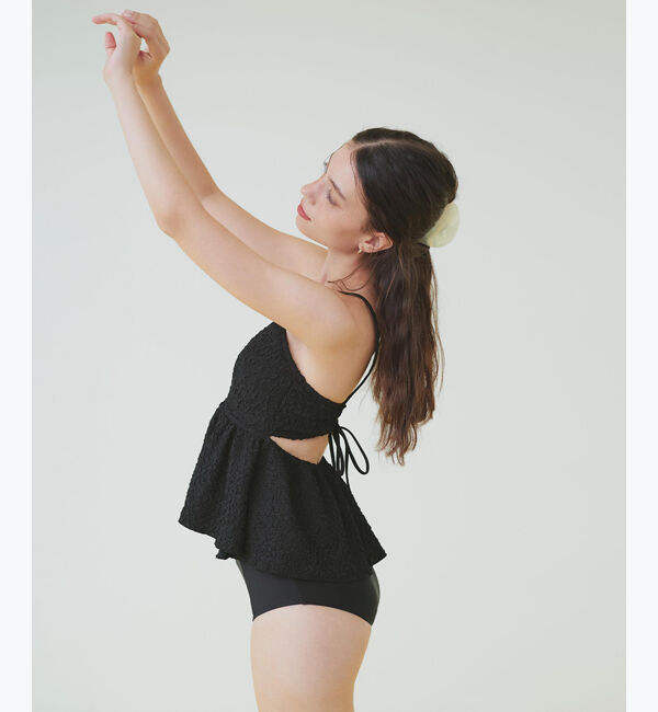 SEA DRESS「立体ジャガードペプラムフレアビキニ/水着」|ビキニ|