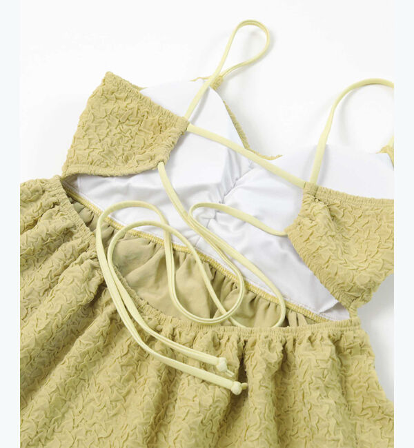 SEA DRESS「立体ジャガードペプラムフレアビキニ/水着」|ビキニ|