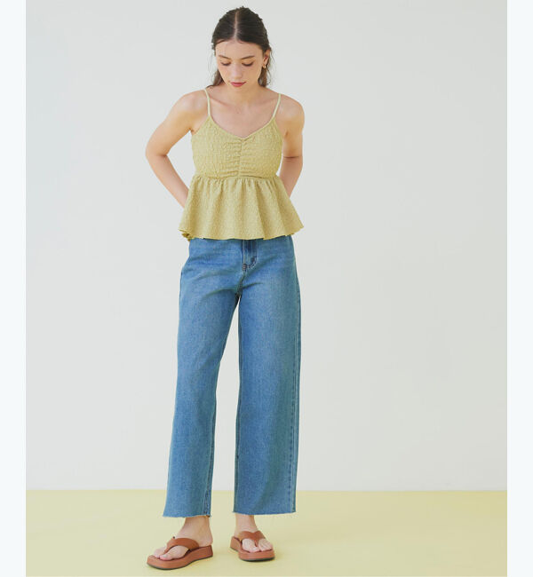 SEA DRESS「立体ジャガードペプラムフレアビキニ/水着」|ビキニ|