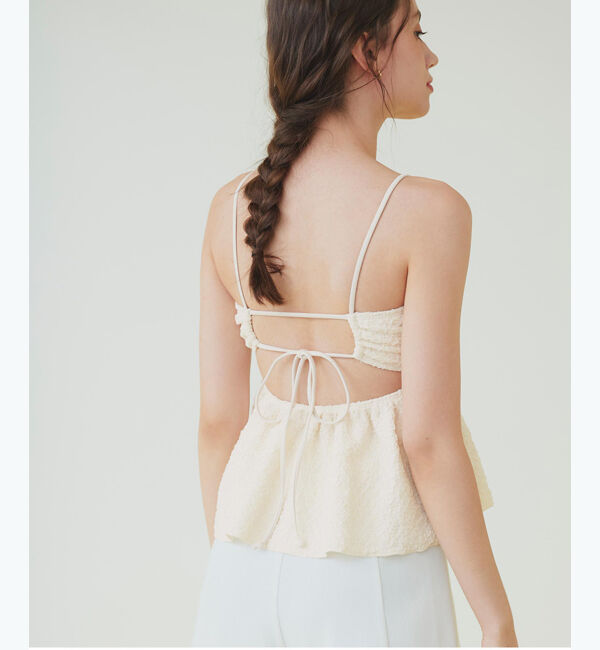 SEA DRESS「立体ジャガードペプラムフレアビキニ/水着」|ビキニ|