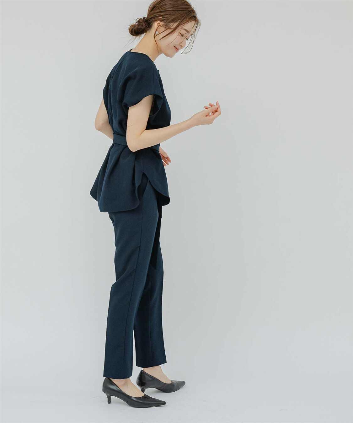 ur's「フレンチスリーブショルダータックノーカラーブラウス」|シャツ・ブラウス|