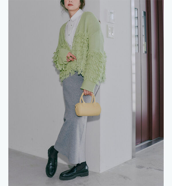 titivate「フリンジニットカーディガン」|ニット・セーター|