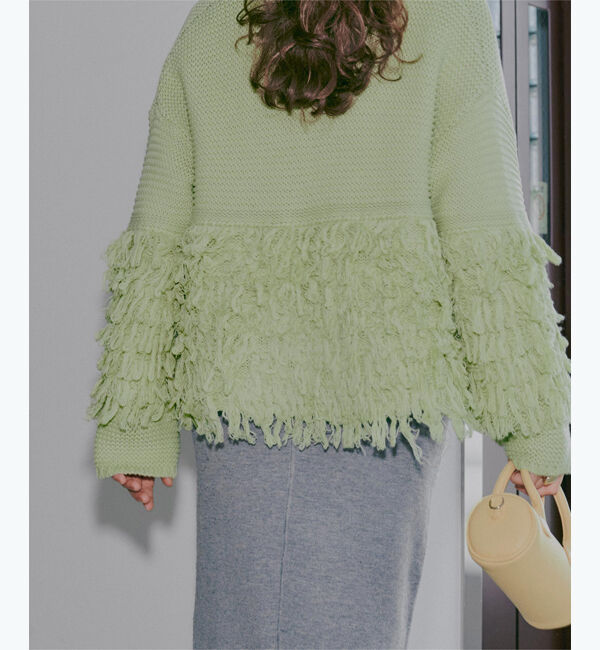 titivate「フリンジニットカーディガン」|ニット・セーター|