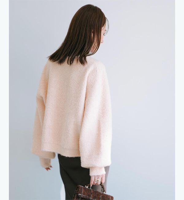 ur's「【星玲奈さんコラボアイテム】ウールブレンドクロップドクルーネックニット」|ニット・セーター|