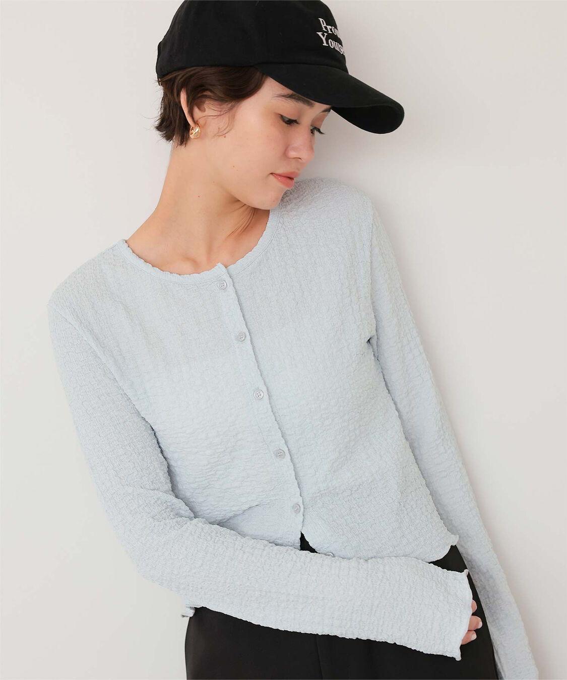 titivate「前後2wayポコポコジャガードトップス」|Tシャツ・カットソー|ライトブルー