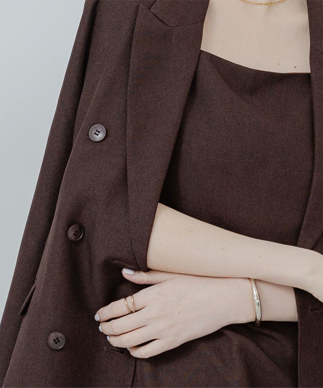 ur's「リネンライクダブルブレストジャケット」|テーラードジャケット|