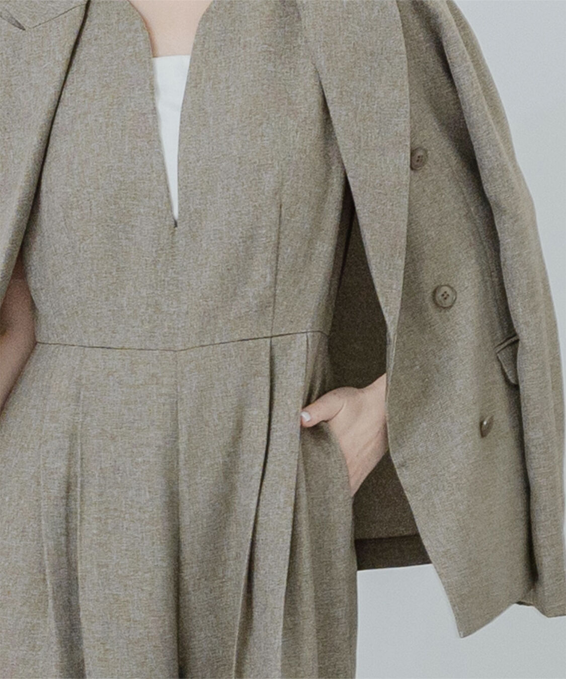 ur's「リネンライクダブルブレストジャケット」|テーラードジャケット|