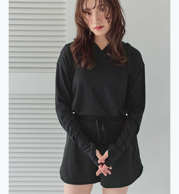 SEA DRESS「フード付トップスラッシュガードセットアップ」|ビキニ|