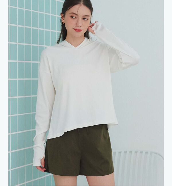 SEA DRESS「フード付トップスラッシュガードセットアップ」|ビキニ|