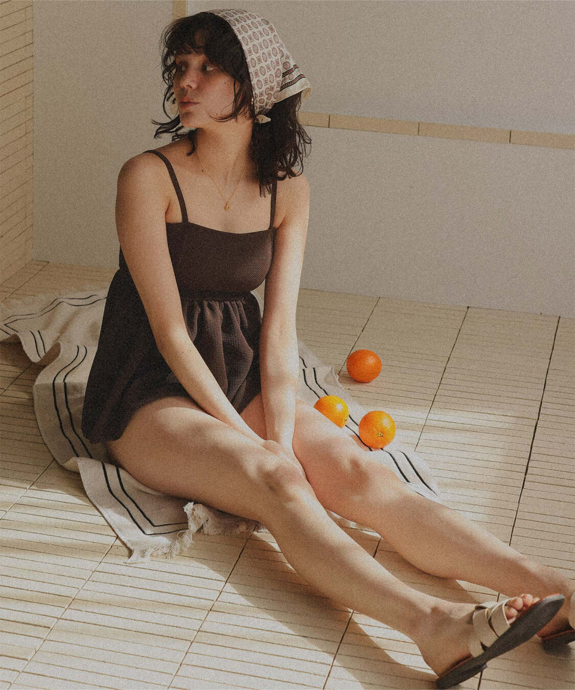 titivate「ペプラムギャザーデザインビスチェビキニ」|ビキニ|