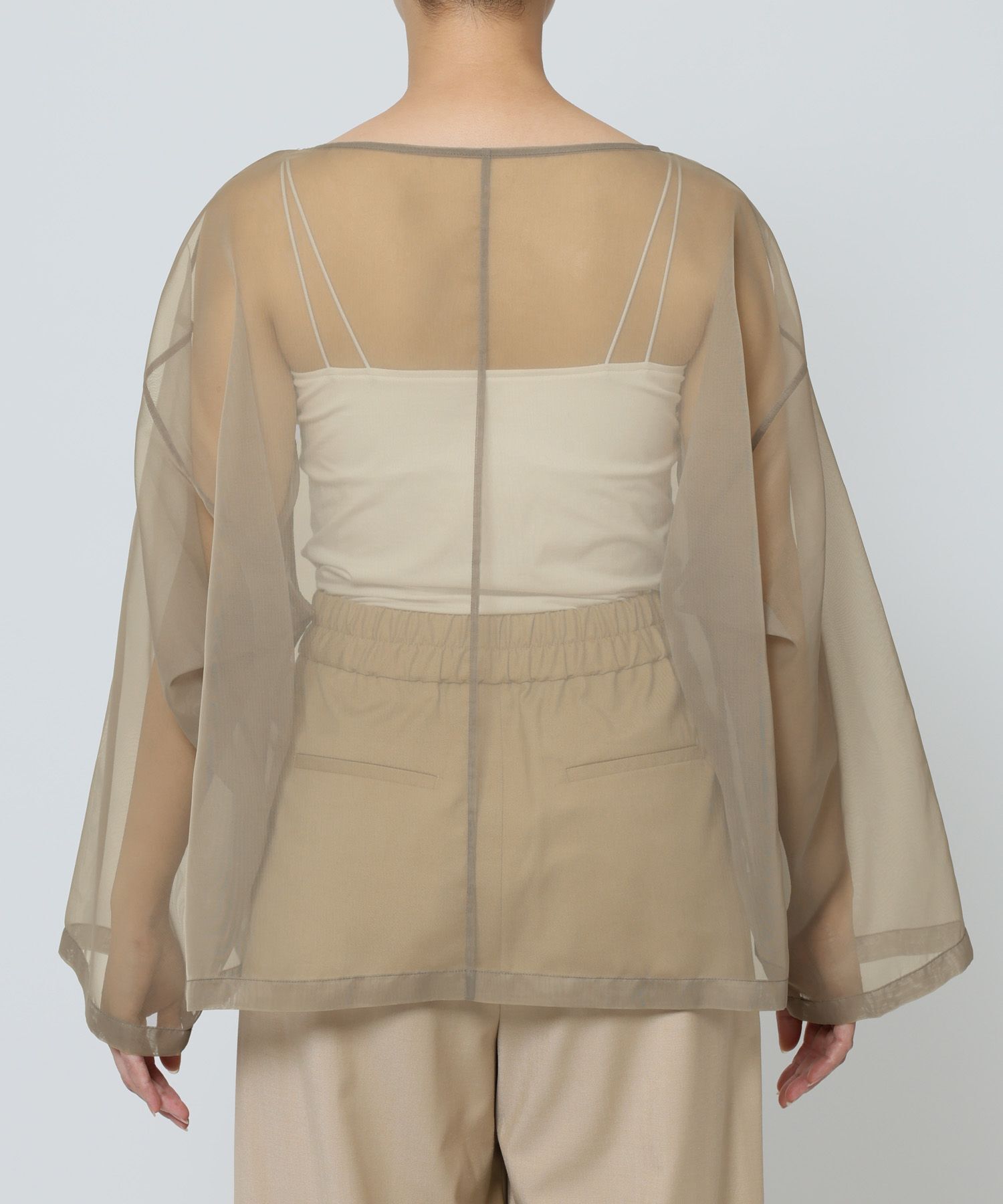 BABYLONE「シアーオーガンジーブラウス」|シャツ・ブラウス|