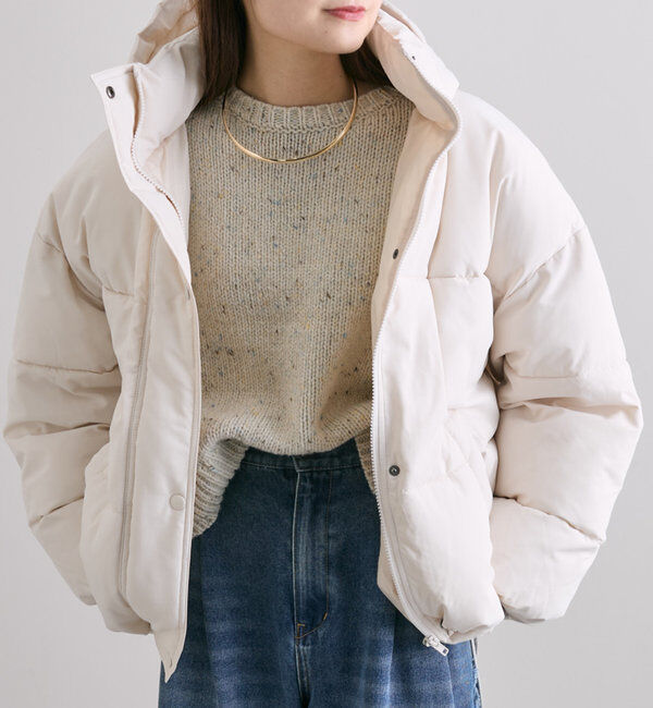  「【WEB限定】裾ラウンドフェイクダウンジャケット」|ダウン|