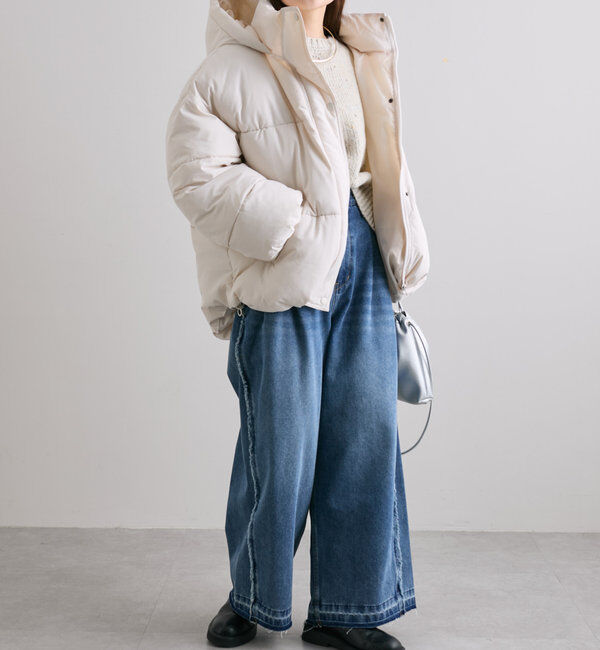  「【WEB限定】裾ラウンドフェイクダウンジャケット」|ダウン|