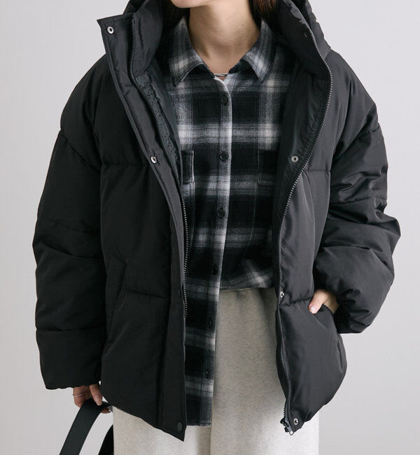  「【WEB限定】裾ラウンドフェイクダウンジャケット」|ダウン|