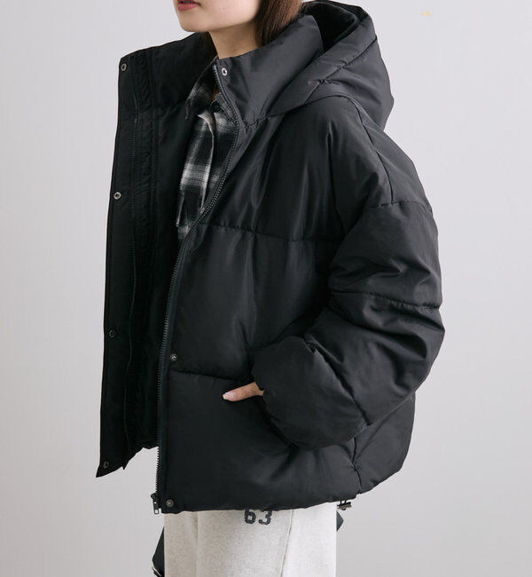  「【WEB限定】裾ラウンドフェイクダウンジャケット」|ダウン|