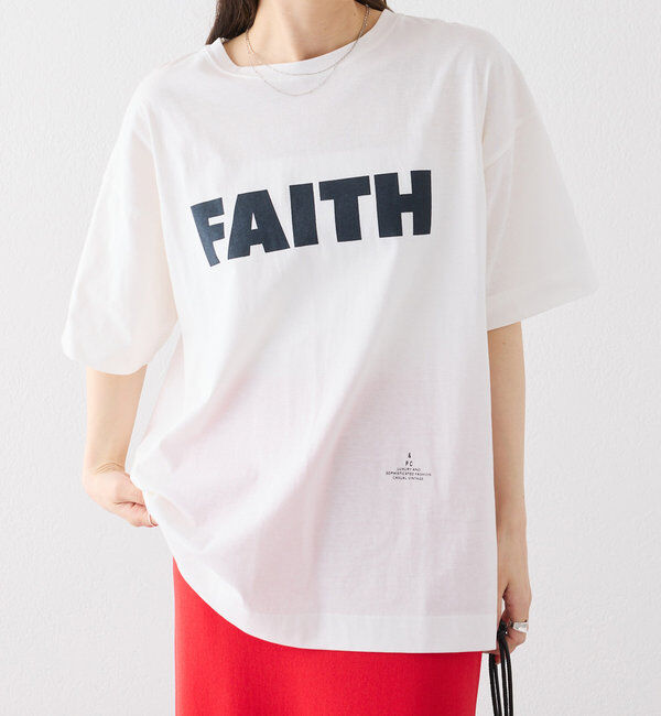  「【汗シミ防止素材】シンプルロゴTシャツ」|Tシャツ・カットソー|オフホワイト