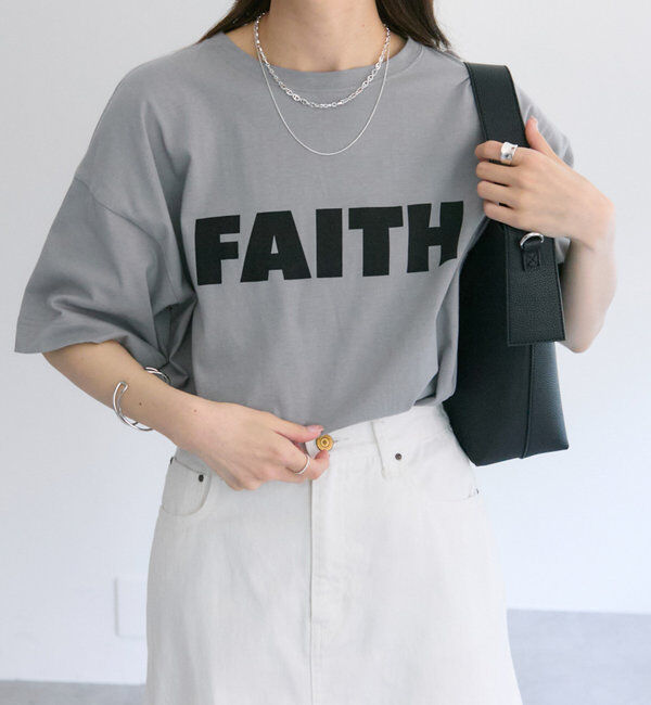  「【汗シミ防止素材】シンプルロゴTシャツ」|Tシャツ・カットソー|